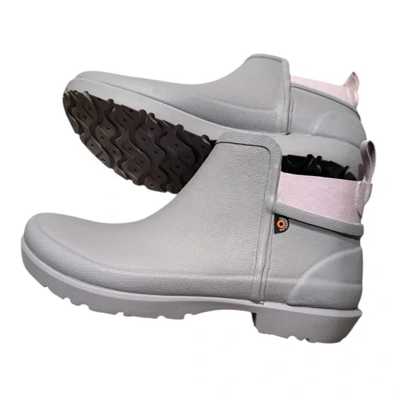 BOGS Flora Chelsea waterproof bootie gray lavender 8 NEW - Picture 4 of 7